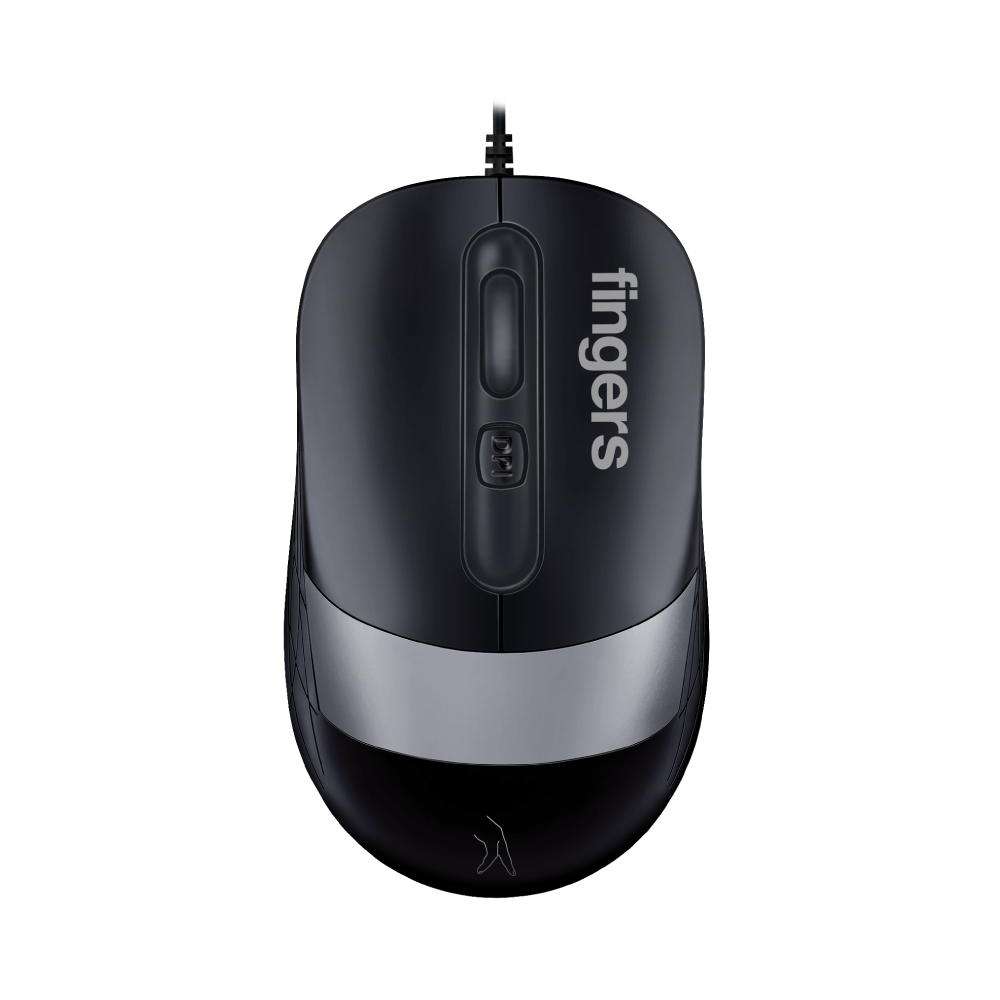 FINGERS SuperHit Wired Mouse with Advanced Optical Technology (Lightweight | Trendy Dual-Tone Design | Works Well with Windows, macOS, Linux)