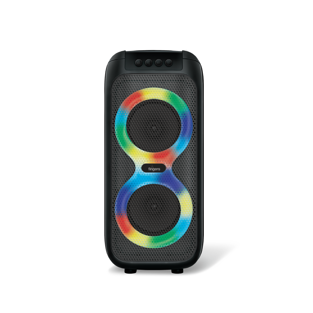 FINGERS Swag5 Bluetooth Portable Speaker (with RGB Lights, 10 W Deep Bass, FM, USB, MicroSD, AUX, Mic in (6.35 mm), Multi-Point Technology, Provisional Slot for Wired/Wireless Mic) - View 2
