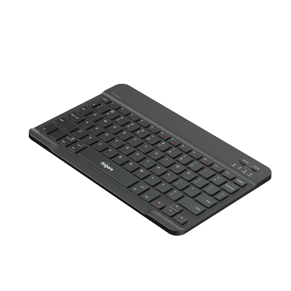 FINGERS BT-Freedom Mini Bluetooth Keyboard - Type-C Rechargeable 30 Days Long Battery Life, X-Type Scissor Keys, Portable Design for Laptops, Tablets & Smartphones (Jet Black) - View 2