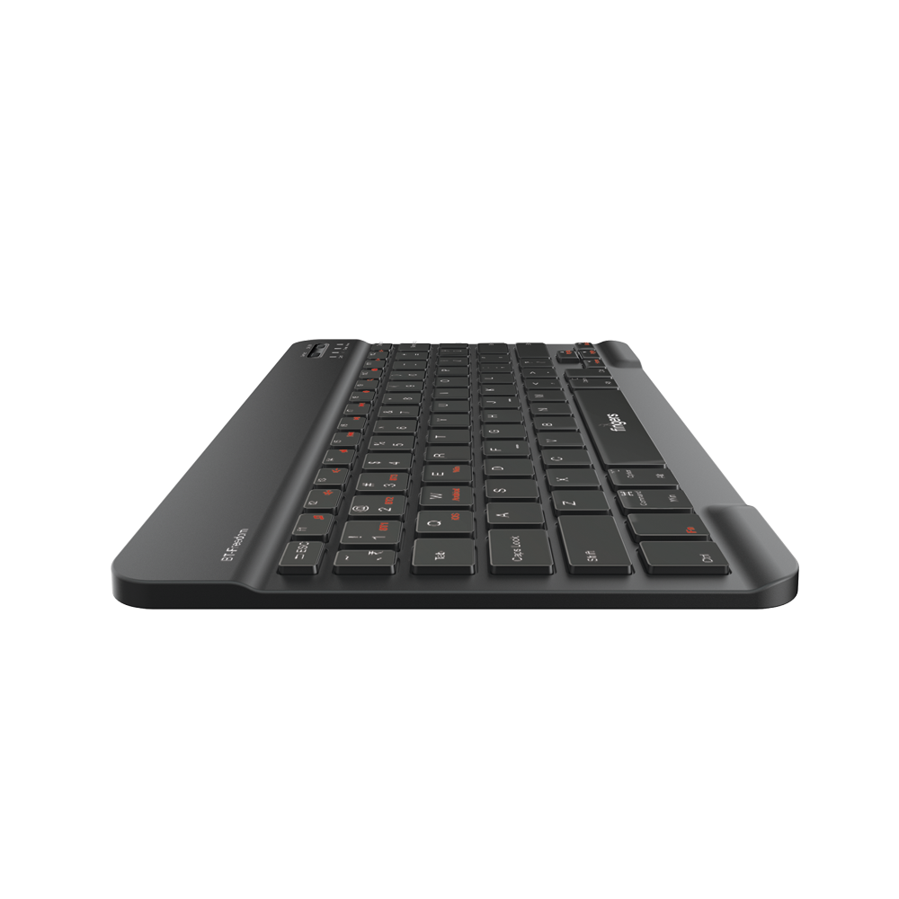 FINGERS BT-Freedom Mini Bluetooth Keyboard - Type-C Rechargeable 30 Days Long Battery Life, X-Type Scissor Keys, Portable Design for Laptops, Tablets & Smartphones (Jet Black) - View 4