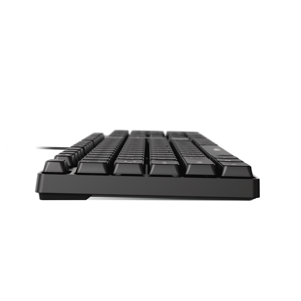 FINGERS WonderClicks K9 Wired USB Keyboard (104 Keys Including 12 Quick Media Keys and Rupee Key, Slim Design, 1.5 m USB Cable, Compatible with Windows, macOS, Linux) Rich Black - View 1