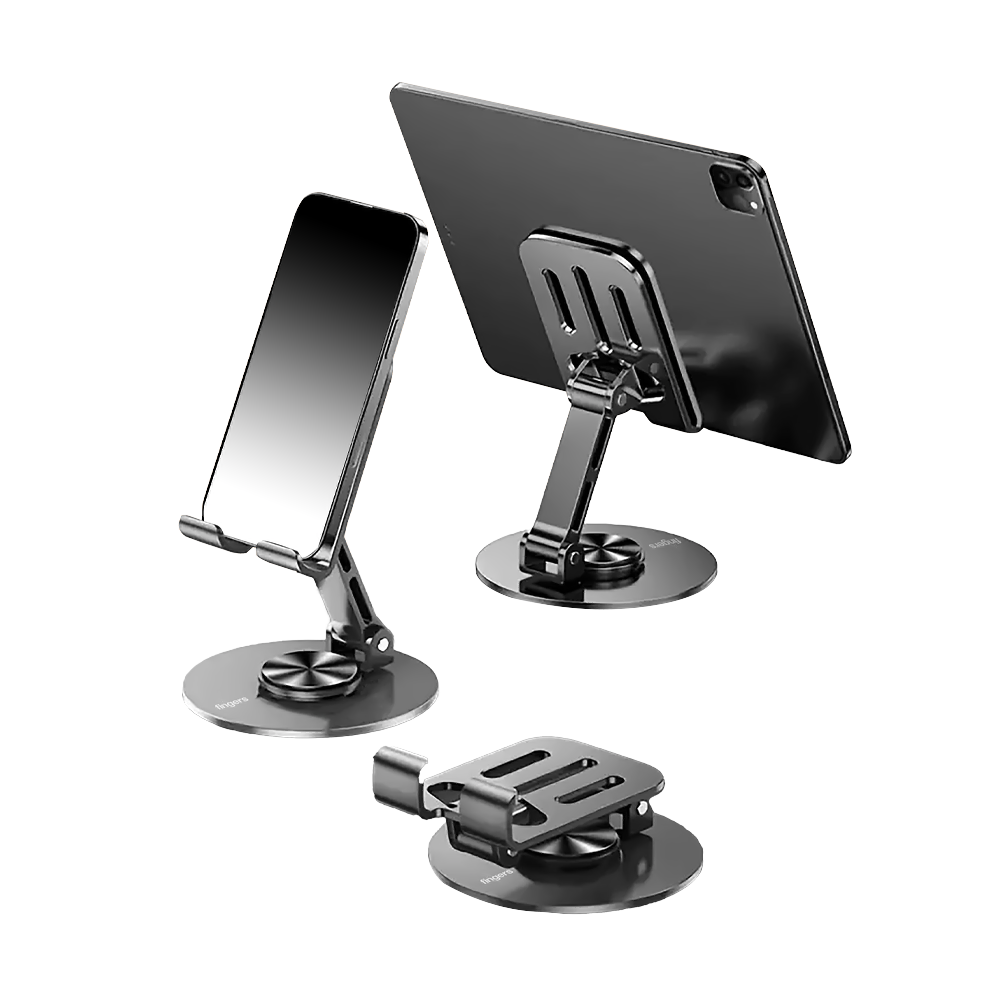 FINGERS Hold-Me-Up3 Portable Universal Mobile Stand (360° Rotation, Foldable, Charging-Friendly, Anti-Slip & Compatible with Smartphones & Tablets) - Slate Grey - View 3