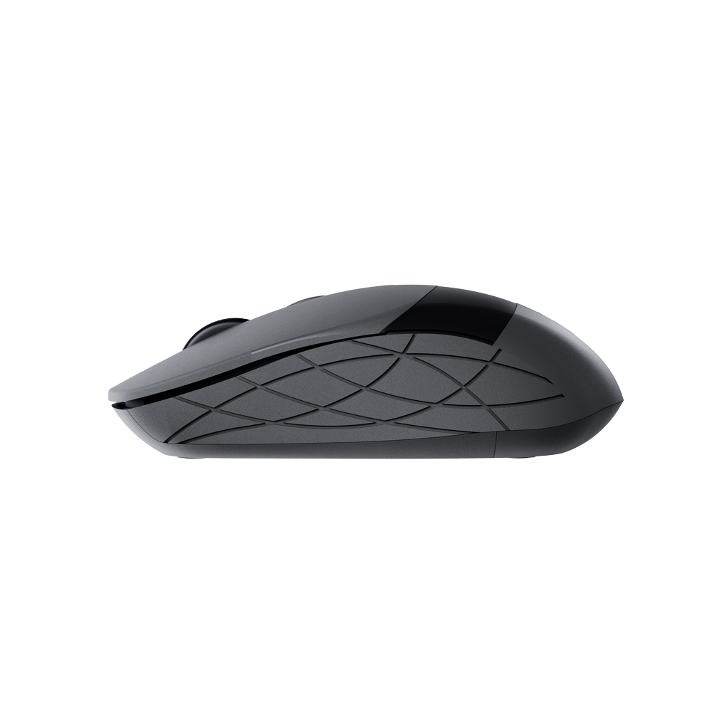 AeroGrip Nova Wireless Mouse - 3-in-1 (USB Receiver + Bluetooth + Rechargeable), Adjustable DPI, Anti-Slip Grip, Ambidextrous Design, Works on Most Surfaces - Dark Grey - View 2
