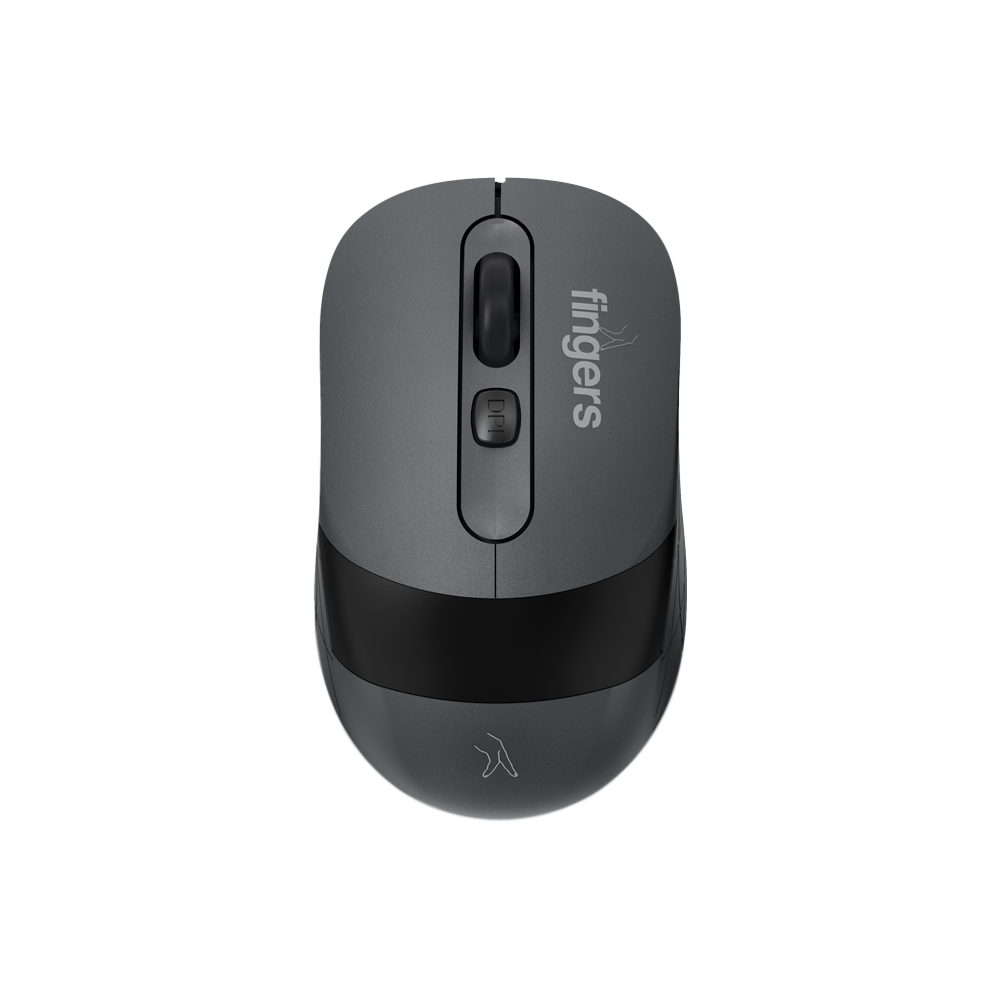 AeroGrip Nova Wireless Mouse - 3-in-1 (USB Receiver + Bluetooth + Rechargeable), Adjustable DPI, Anti-Slip Grip, Ambidextrous Design, Works on Most Surfaces - Dark Grey - View 6